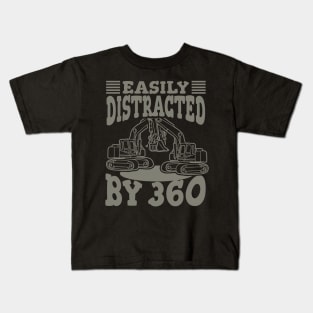 Easily Distracted By 360, Construction Site Kids T-Shirt